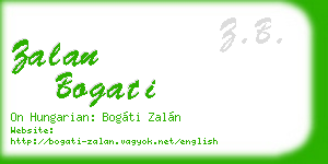zalan bogati business card