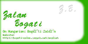 zalan bogati business card